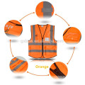 Gilet de sécurité Hi-Vis vert pour hommes avec fermeture à glissière Veste réfléchissante Gilet de sécurité 4 poches ANSI Classe 2